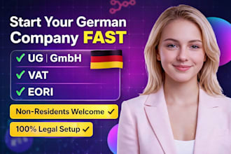 register ugh, gmbh, eori germany company eu vat trade license for non resident