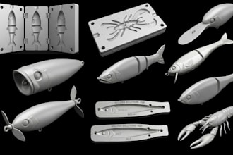 design and model custom mold fishing lure design 3d printed mold scanning to cad