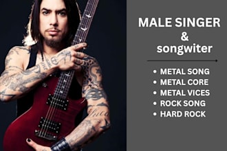 male rock singer metal rock song hard rock deathcore metal vocals, metal singer