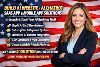 build ai website ai chat box ai saas app software ai mobile app saas website