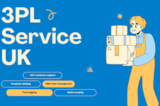 arrange affordable 3pl service in UK for new amazon, etsy and ebay sellers