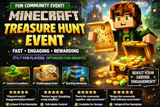 create minecraft server event for community treasure hunt