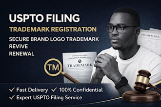 uspto filing trade mark registration, secure brand logo trademark,revive,renewal
