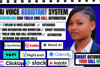 setup ai voice assistant synthflow crm integration twilio sms call automation