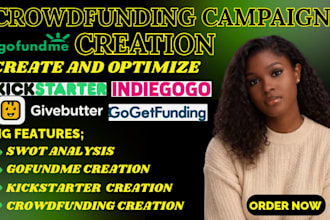 create crowdfunding campaign page story and reward tier for kickstarter gofundme