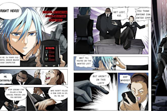 draw your manga, comic, webtoon or manhwa page from your script