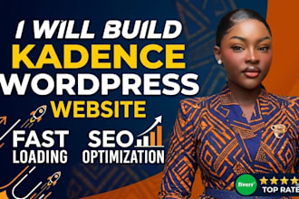 build kadence wordpress website fast loading SEO optimization