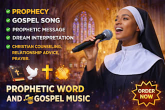 be your christain spiritual female singer for gospel  and give prophetic word