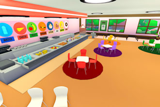 build custom roblox restaurant, kitchen, club maps, roblox rest,simulator,colour