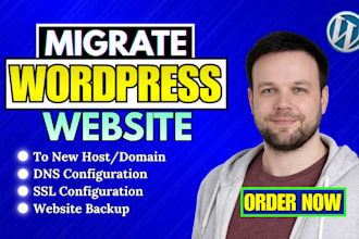 do wordpress migration, website transfer, backup, clone or move your site