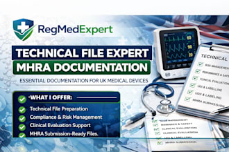 prepare technical file and mhra documentation for medical devices