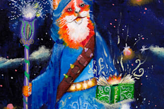 draw you a non realistic symbolically inspired pet portrait