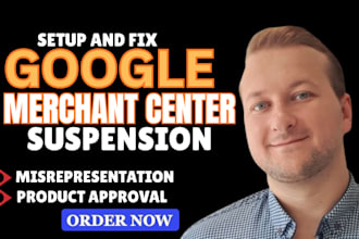 fix google merchant center suspension and misrepresentation issues for approval