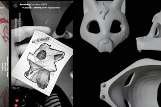 do 3d wearable cosplay model 3d helmet cosplay mask daz mod for fdm printing