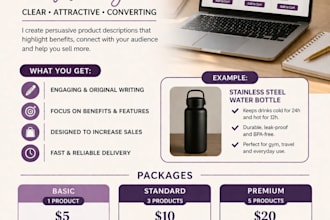 write product descriptions escribo descripciones de productos