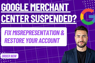 fix and reinstate your suspended google merchant center account