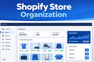 organize shopify store products, collections and navigation for better UX