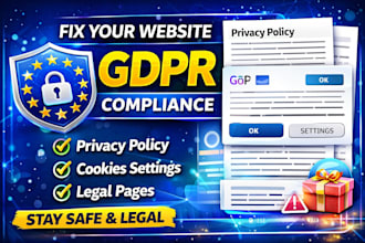 fix gdpr compliance issues on your website privacy policy, cookies, legal pages