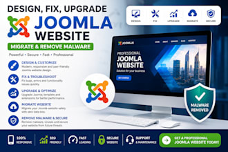design fix upgrade migrate joomla website and remove malware