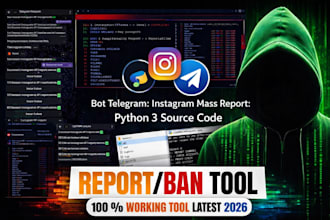 takedown telegram banning bot,telegram mass reporting, fb discord ig banning bot