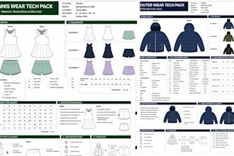 design sportswear gym wear tennis wear outerwear fitness wears design tech pack