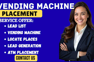 do cold calling for vending machine placement and vending placement locations