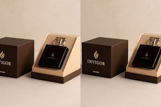design luxury perfume, cosmetic label and product packaging box