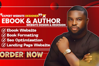 design wix author website book author website ebook website landing page