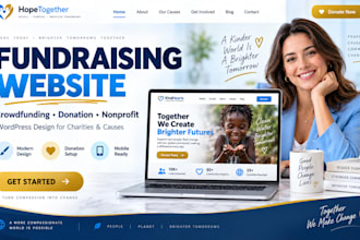 design fundraising website crowdfunding website donation nonprofit wordpress