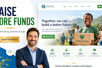 create crowdfunding website charity donation nonprofit fundraising website