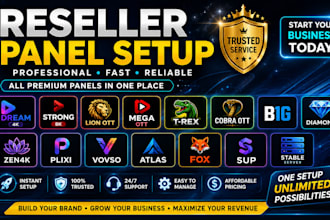 activate reseller panel with the credit of your choice, dream 8k, strong8k, trex