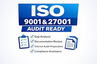 prepare iso 9001 documentation and audit readiness support