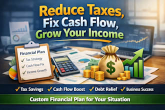 reduce taxes, fix cash flow, and grow your income with a financial plan