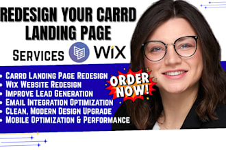 redesign carrd website for mordern look, carrd landing page, wix website design