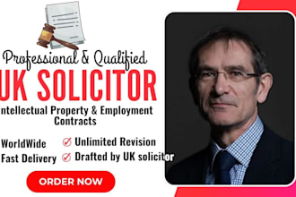 draft intellectual property agreements, employment contracts as UK solicitor