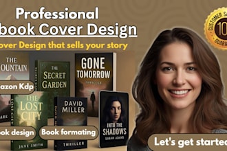design book cover, ebook kdp formatting, pdf lead magnets, book layout design