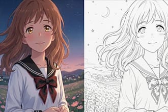 create custom anime and coloring pages
