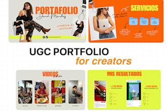 create a ugc portfolio for content creators and ugc