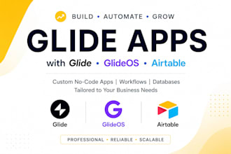develop glide mvp, glide dashboard, glide client portal, glide app, glideos