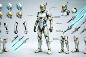 create custom printable 3d cosplay mask helmelt pepakura armor knife gun props