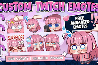 draw twitch emotes and vtuber chibi emotes for streaming