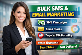 send bulk SMS marketing, texts, and fast email blasts