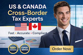 prepare US and canada cross border tax return personal or corporate tax