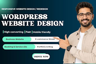 design or redesign a responsive elementor wordpress website using element pro