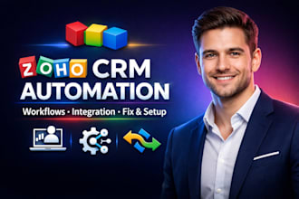 develop and automate zoho CRM workflows and custom zoho creator apps