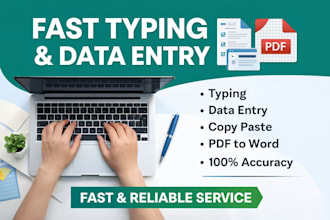 do fast data entry work and online typing etc
