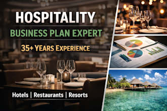create an investor ready hotel or restaurant business plan with financials