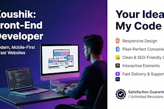 build business website, front end website, website development