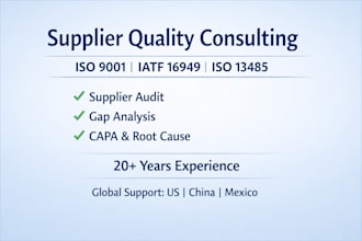 supplier quality audit and iso gap analysis