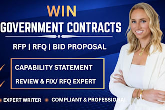 write government contract bid proposal, review, edit and improve your rfp, rfq